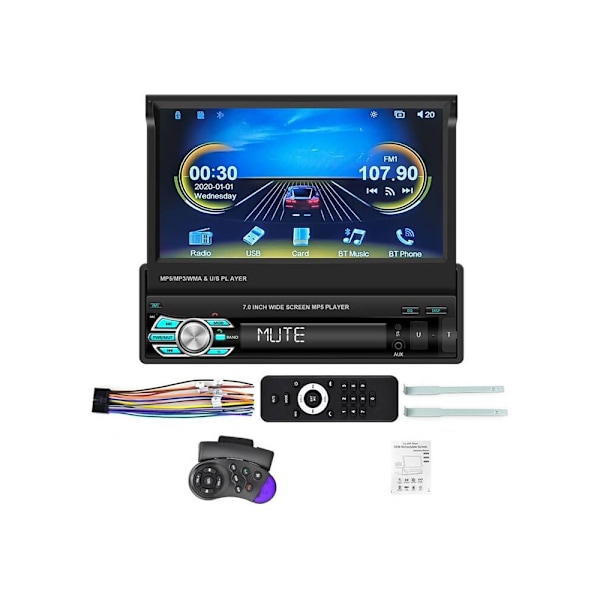 Podofo multimedieenhed med 7" touchscreen til bilen