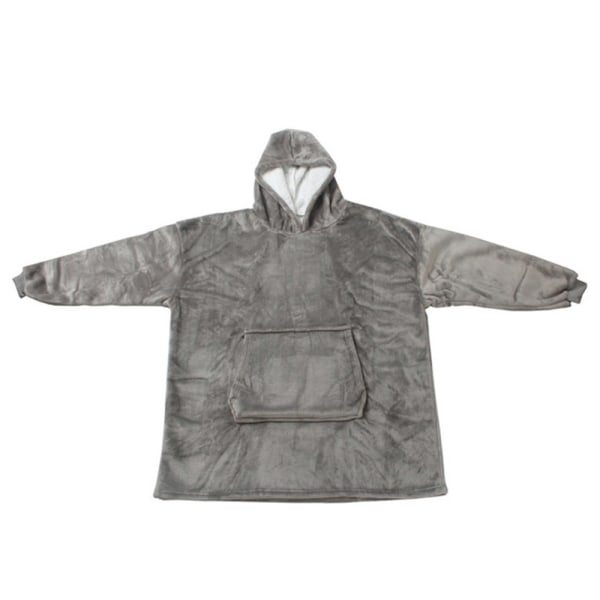 Oversize hættetrøje i ultrablød fleece - grå