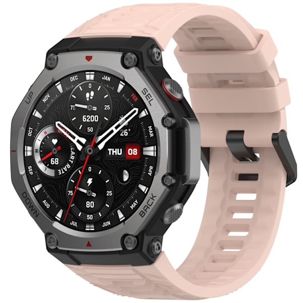 Silikoniranneke Amazfit T-Rex 3:lle pikavapautuksella - vaalean