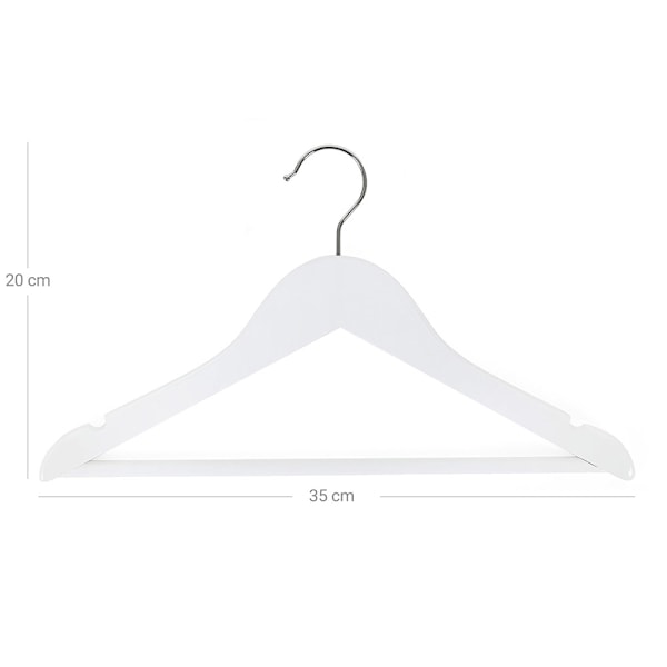 Puiset ripustimet lapsille 20-pack - Valkoinen