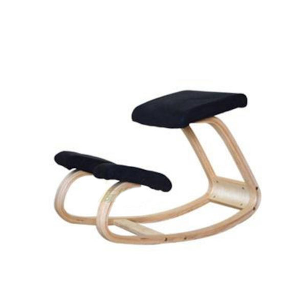 Ergonomisk knæstol sort / balancestol med gyngefunktion / knæst