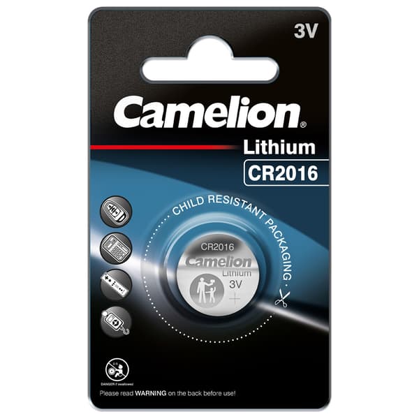 Camelion CR2016 litiumknapcellebatteri 3V 75mAh 1-pak