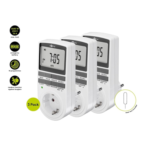 Ohjelmoitava digitaalinen ajastin 3-pack