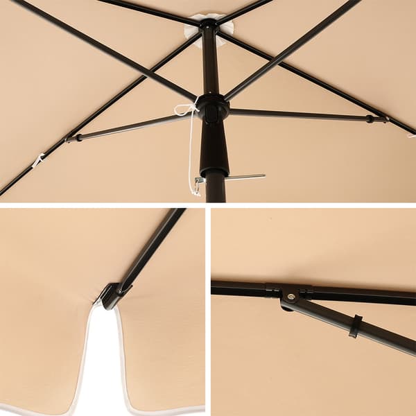 Rektangulær parasol 200×125 cm / terrasse- og altanparasol med