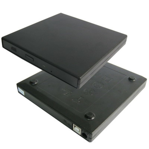 Extern CD-läsare USB Slim – tunn design, 24x läshastighet, komp