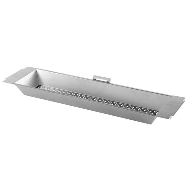 Mustang grøntsagskurv 48×13×4 cm / grillkurv i rustfrit stål /