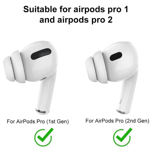 Støjreducerende ørepropper til AirPods Pro 1–2, 3 par i størrel