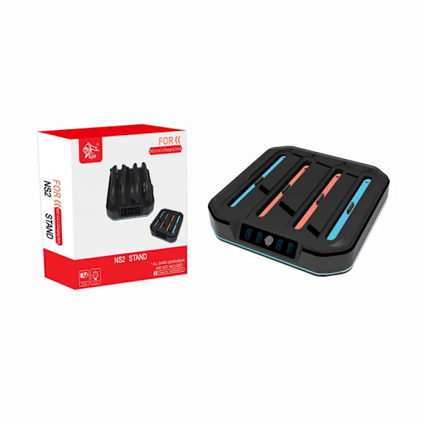Opladningsstander med RGB-lys til Nintendo Switch 2 - Sort