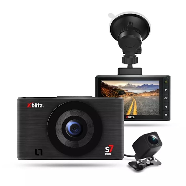 Xblitz S7 Duo Dashcam med Bakkamera – Dubbla linser för fullstä