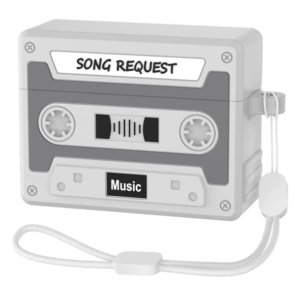 Silikoneetui til AirPods Pro 3 i kassette i retrostil - Grå