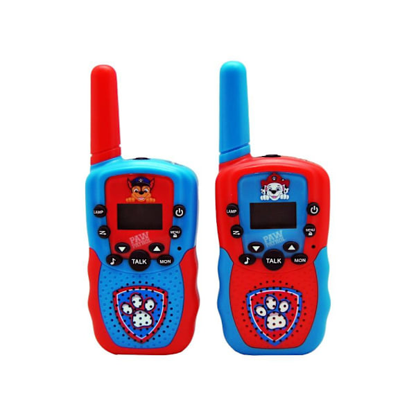 Paw Patrol radiopuhelin LCD-näytöllä ja LED-taskulampulla - 2-p