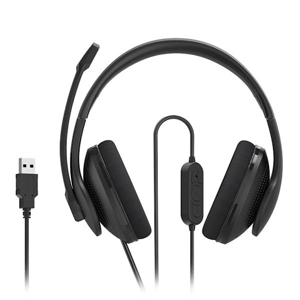 Hama HS-USB300 V2 toimistokuulokkeet USB-liitännällä - Svart