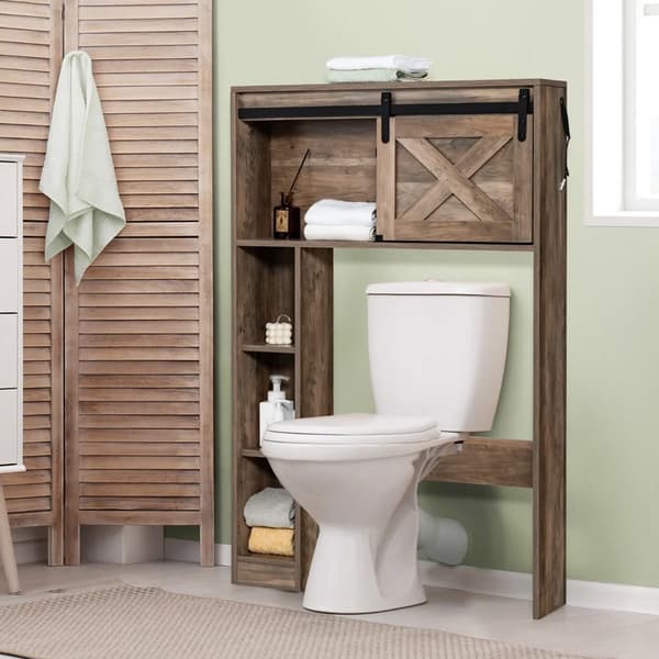 Opbevaringsskab over toilettet – Brun