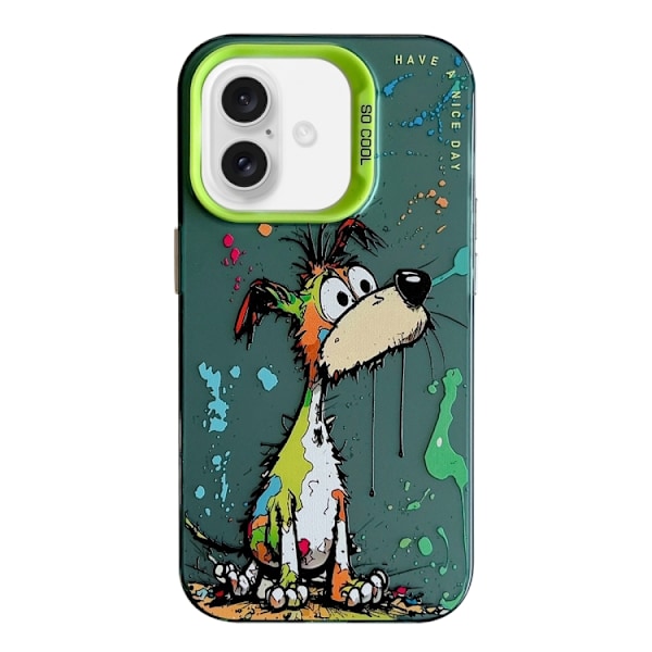 IPhone 16 Plus bagcover - Oliemaleri hund