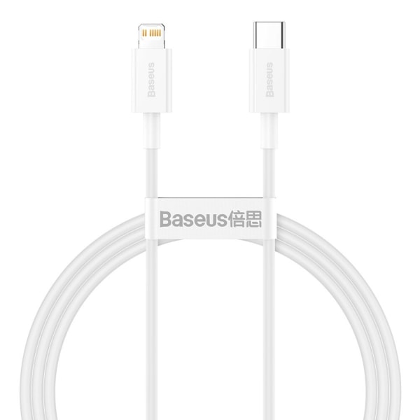 Baseus USB-C iPhone hurtigopladerkabel 20W 1m - Hvid