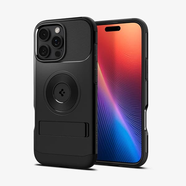Spigen Slim Armor Mag Fit Backshell til iPhone 16 Pro - Svart