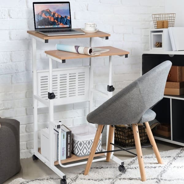 Justerbart laptopbord på hjul med ergonomisk höjdjustering - Vi
