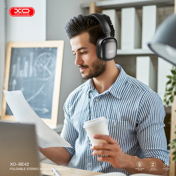 XO over-ear Bluetooth-hörlurar med 30 timmars speltid och kraft