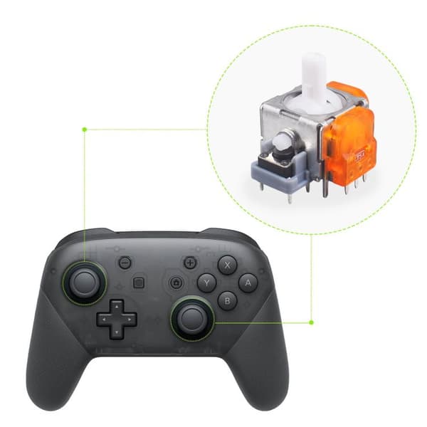 3D-joystick till Switch Pro Controller / TMR analog ersättnings