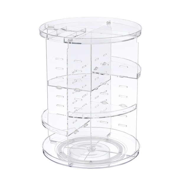 Roterbar gennemsigtig make-up stander 29,5x23cm