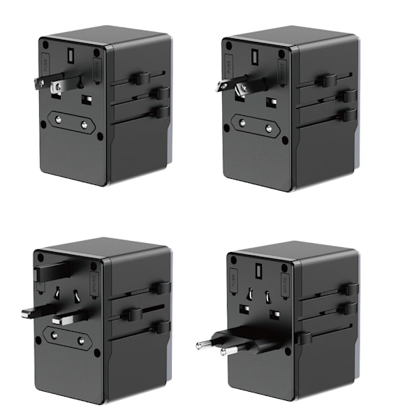 Dudao Travel Adapter 65W EU/US/JP/AUS/UK med 2x USB-C 2x USB-A