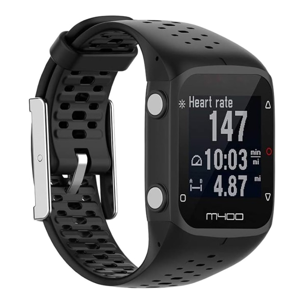 Silikone armbånd til Polar M400 / M430 - Sort