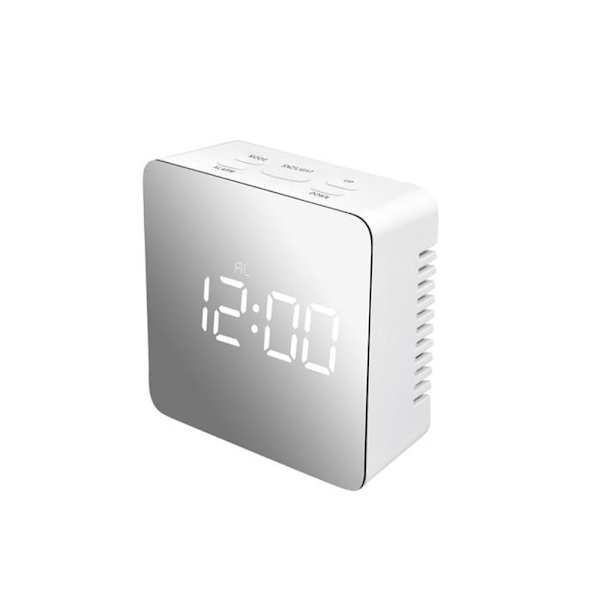 Digitalt LED-vækkeur med spejldisplay