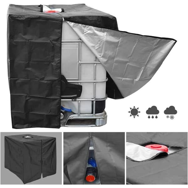 Vandafvisende cover til 1000L IBC-container i oxford-stof