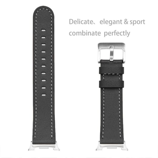Læderarmbånd til Samsung Galaxy Watch8 / Watch8 Classic - Sort