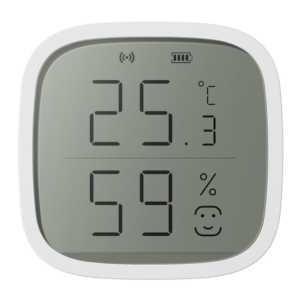 Smart temperatur- og fugtighedsføler med Zigbee og digitalt dis