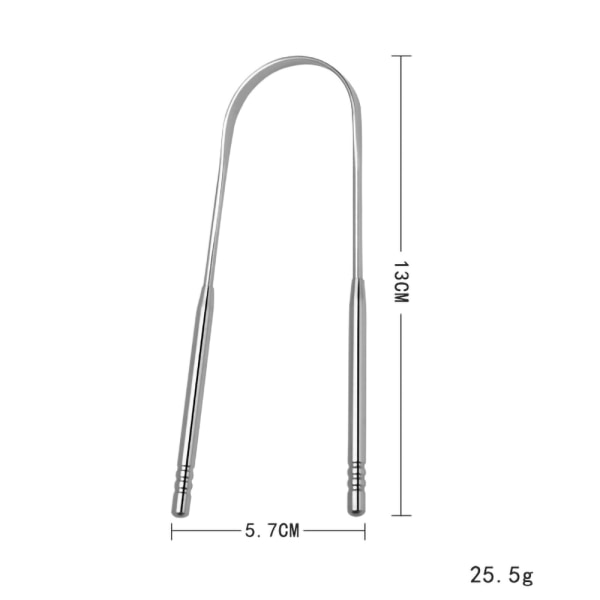 Tungeskraber U-formet i rustfrit stål