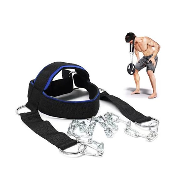 Gym Head Harness - säädettävä niskavaljaat teräketjulla ja pehm