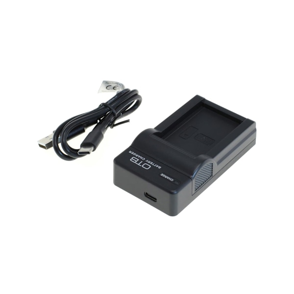 Batterioplader til Panasonic DMW-BCL7E med USB-C-forbindelse