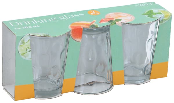 Dricksglas / vattenglas / juiceglas - 200ml 3-pack