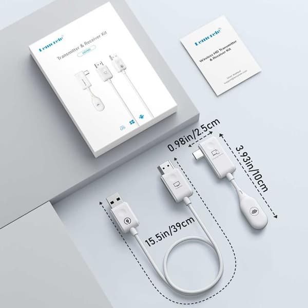 Lemorele trådløs USB-C-sender P10 til billedoverførsel 1080p 50
