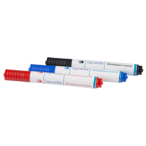 Whiteboardpennor 3-pack / whiteboard markers svart blå röd / pe