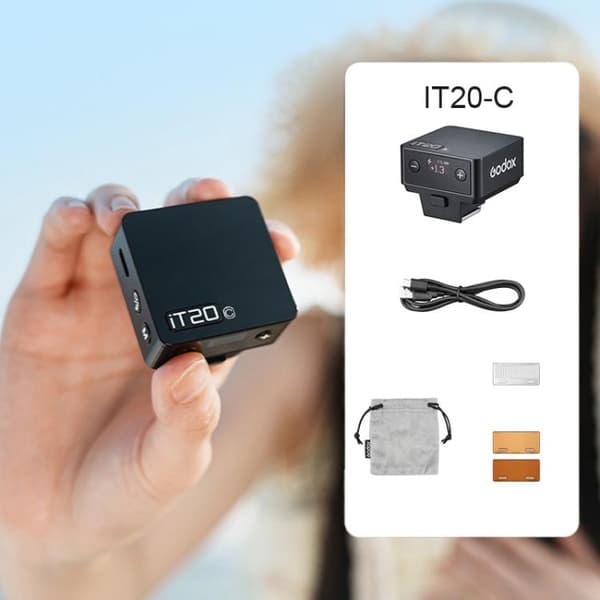 Godox iT20 C TTL-blitz til Canon – Svart / mini-TTL-blitz til C