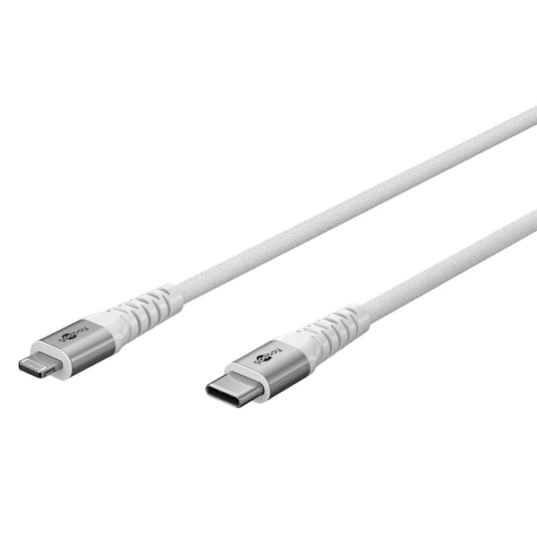 Goobay USB-kabel Lightning till USB-C, 3m med supersoft textilh