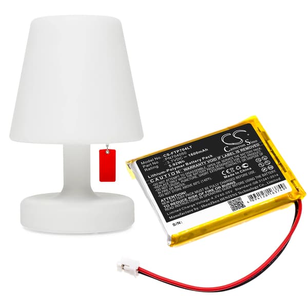 Lampebatteri 1600 mAh 3,7 V / batteri til Fatboy Edison the Pet