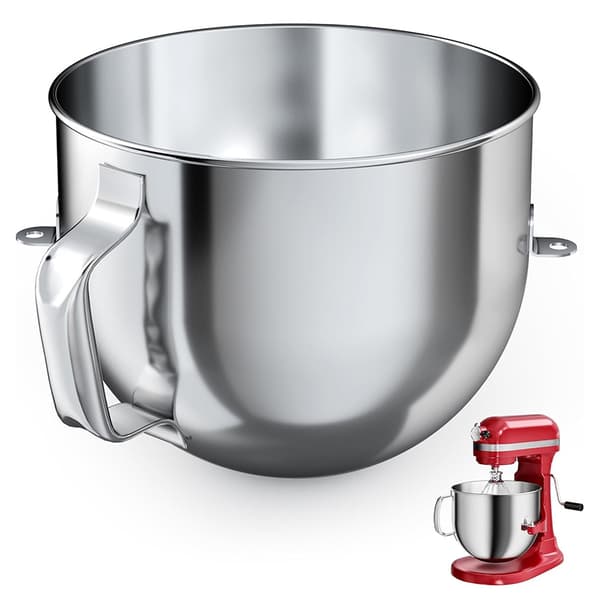 Røreskål i rustfrit stål til KitchenAid 7 med sammenklappeligt