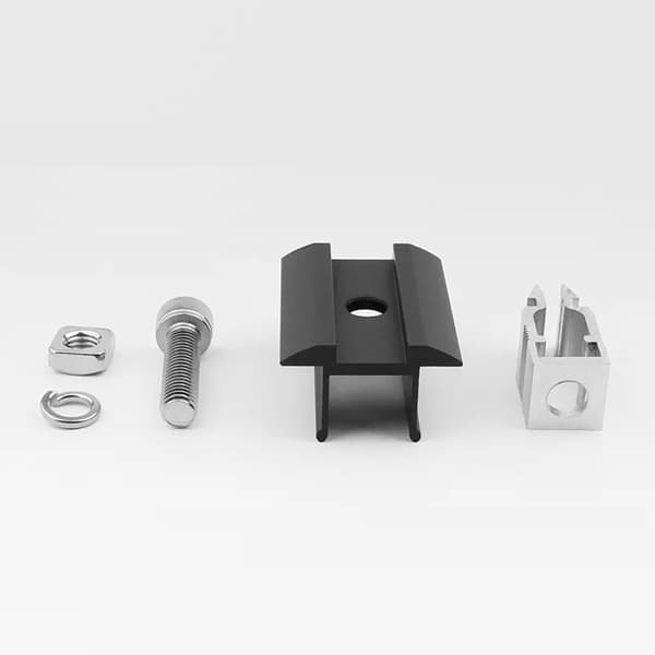 Midterklemme i aluminium til solcellemodul - 10-pak