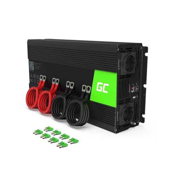 Green Cell Voltage Car Inverter 12V til 220V - 3000W/6000W Modi