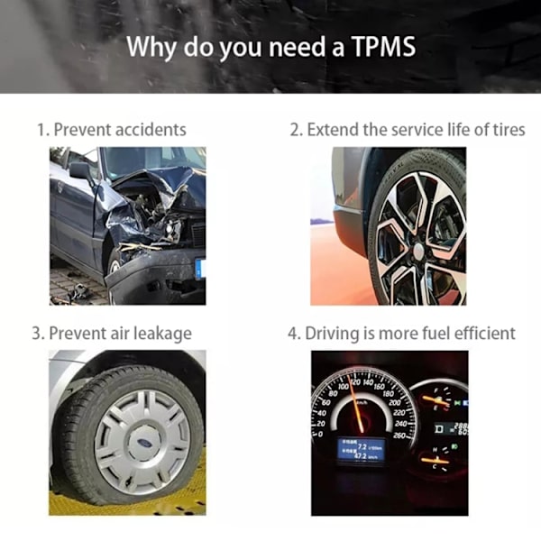 TPMS däcktryckssensor med extern sensor – för Android mediaenhet