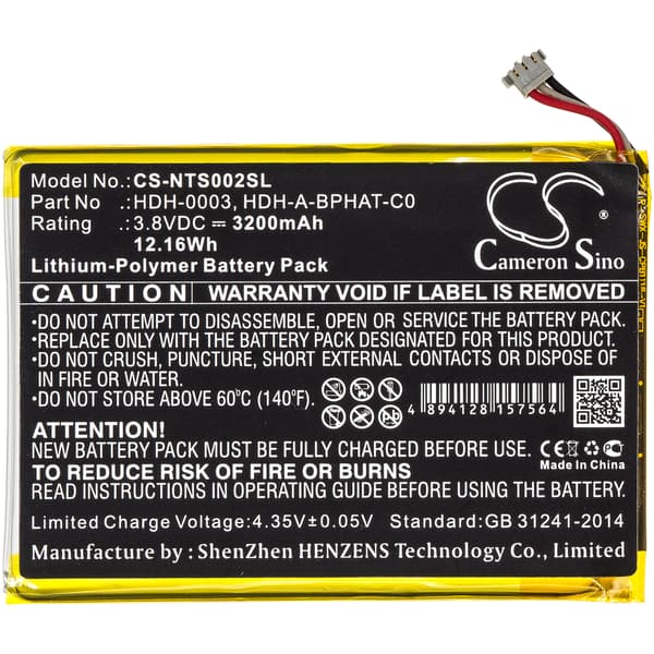 Batteri til Nintendo Switch Lite-spilkonsol, HDH-001, HDH-002 m