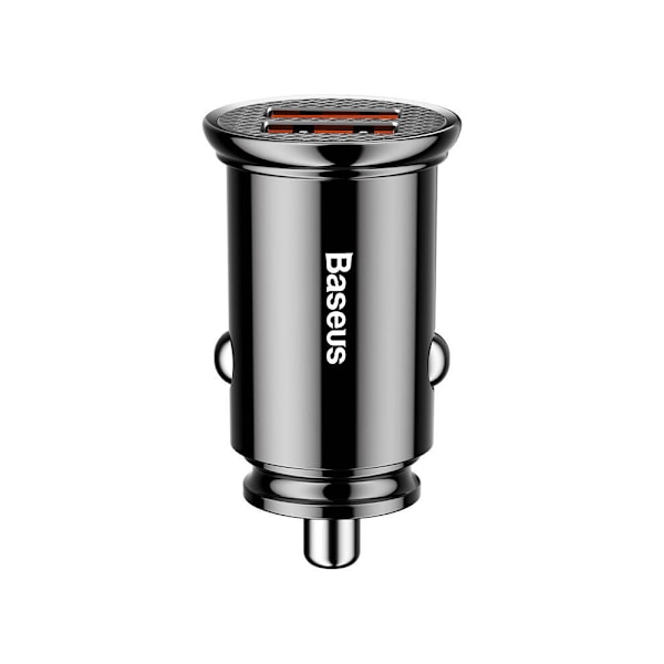 Auton laturi 2xUSB QC3.0 5A 30W musta