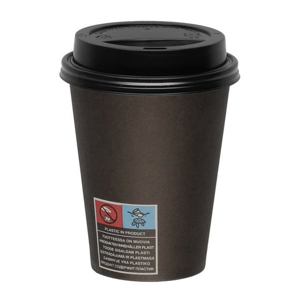 Takeaway-muggar med lock, 350 ml, 20-pack