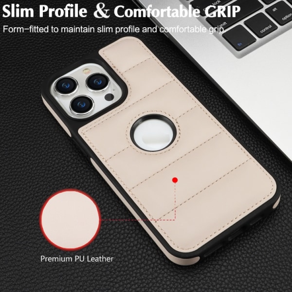 Bagcover til iPhone 15 Plus - Sort/Aprikos