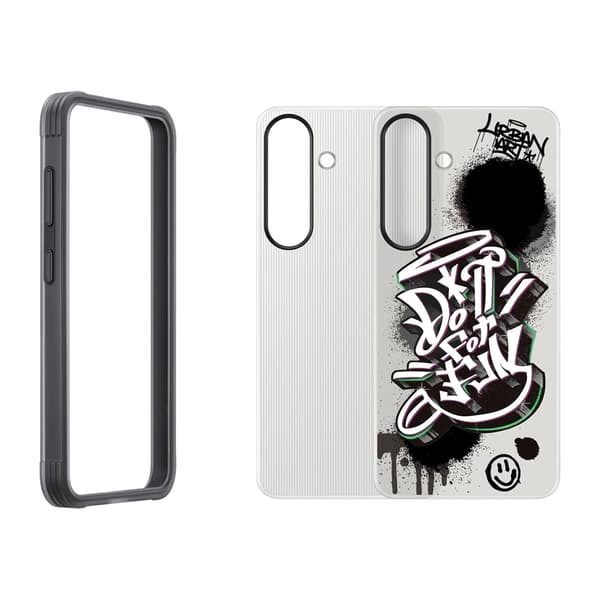 Samsung Flipsuit-kotelo Galaxy S25:lle - Musta