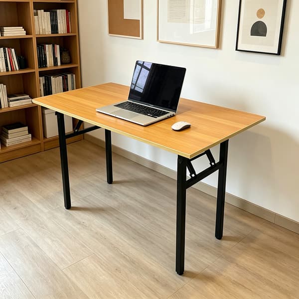 Hopfällbart bord 120×60×75 cm / fällbart skrivbord med stålram