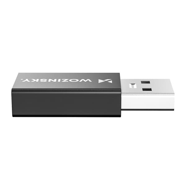 USB-A:sta USB-C:hen OTG-sovitin 10 Gb/s 3 A - Musta